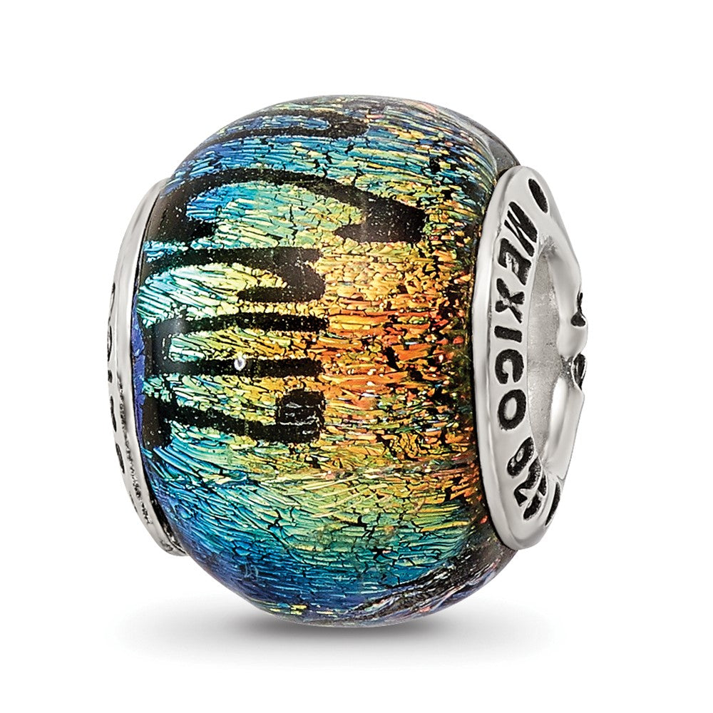 Sterling Silver Reflections Santa Cruz Dichroic Glass Bead