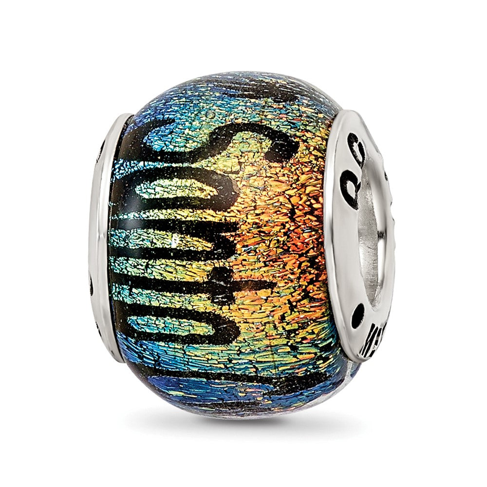 Sterling Silver Reflections Santa Cruz Dichroic Glass Bead