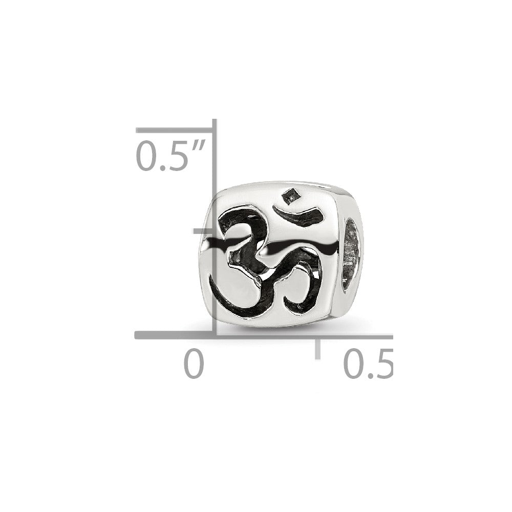 Sterling Silver Reflections Om Symbol Bead