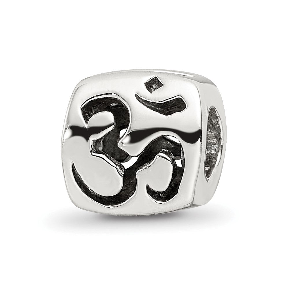 Sterling Silver Reflections Om Symbol Bead