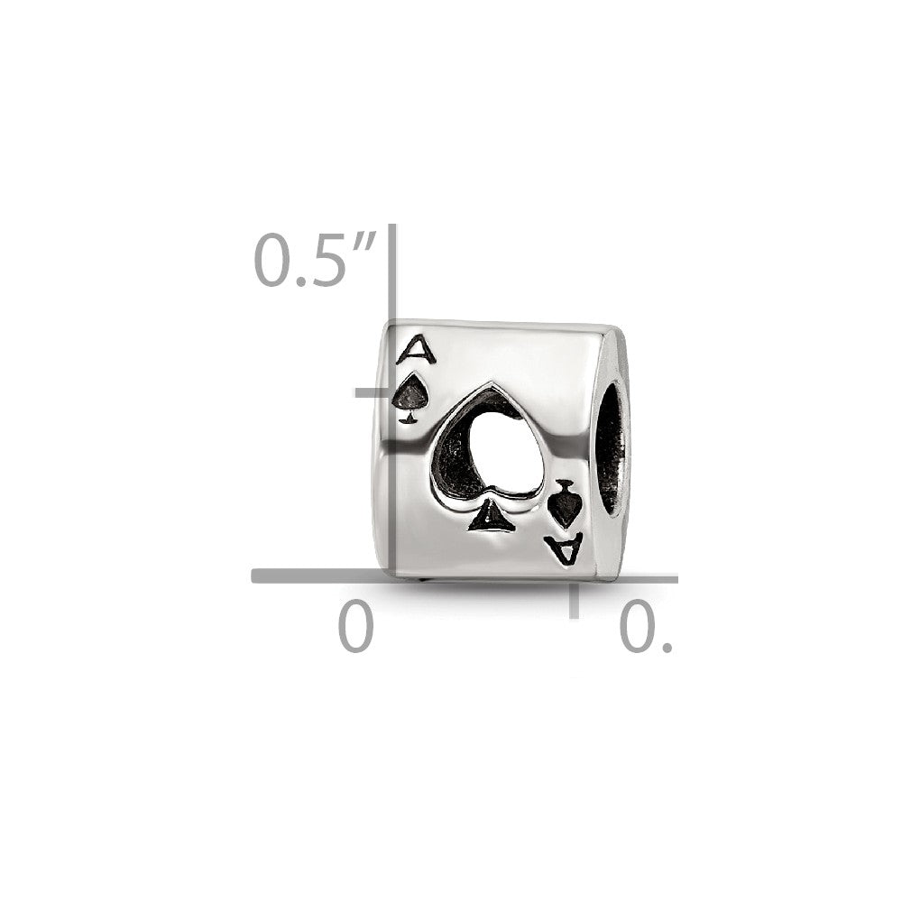 Sterling Silver Reflections Ace Card Bead