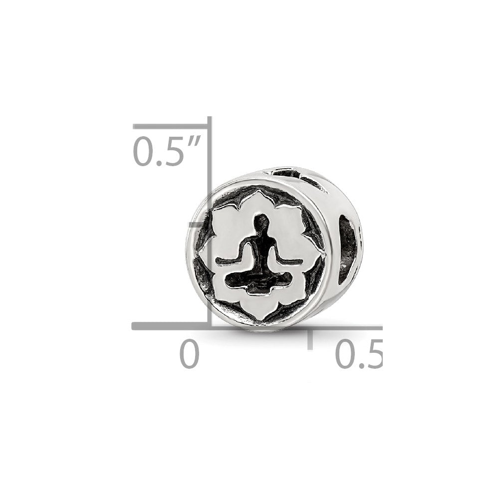 Sterling Silver Reflections Yoga Lotus Bead