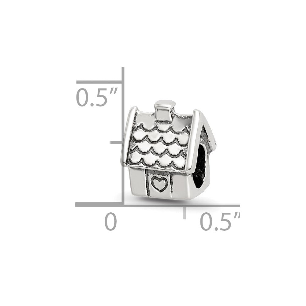 Sterling Silver Reflections House Bead