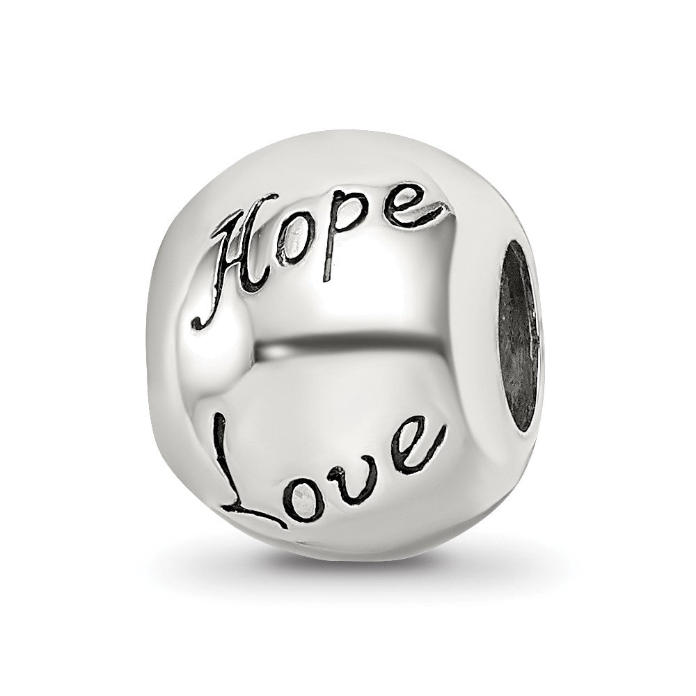 Sterling Silver Reflections Enamel Crystal FAITH HOPE LOVE Bead