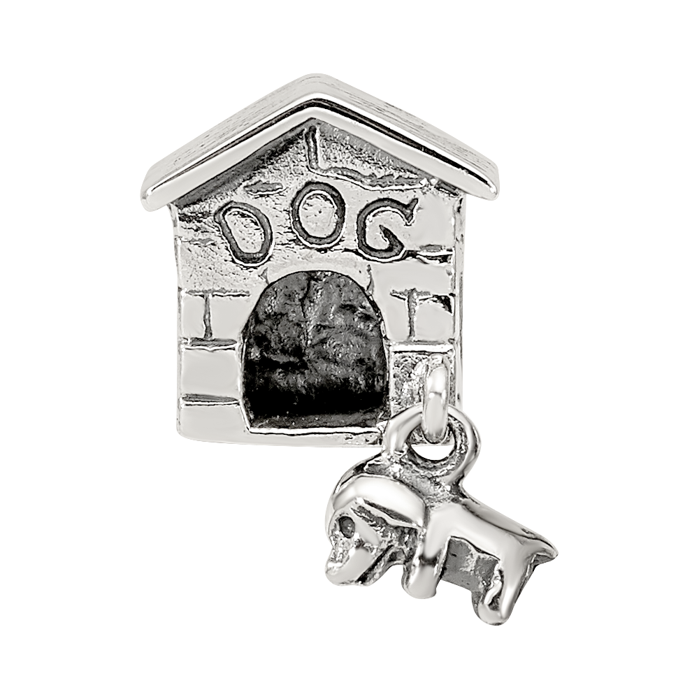 Sterling Silver Reflections Dog House Dangle Bead