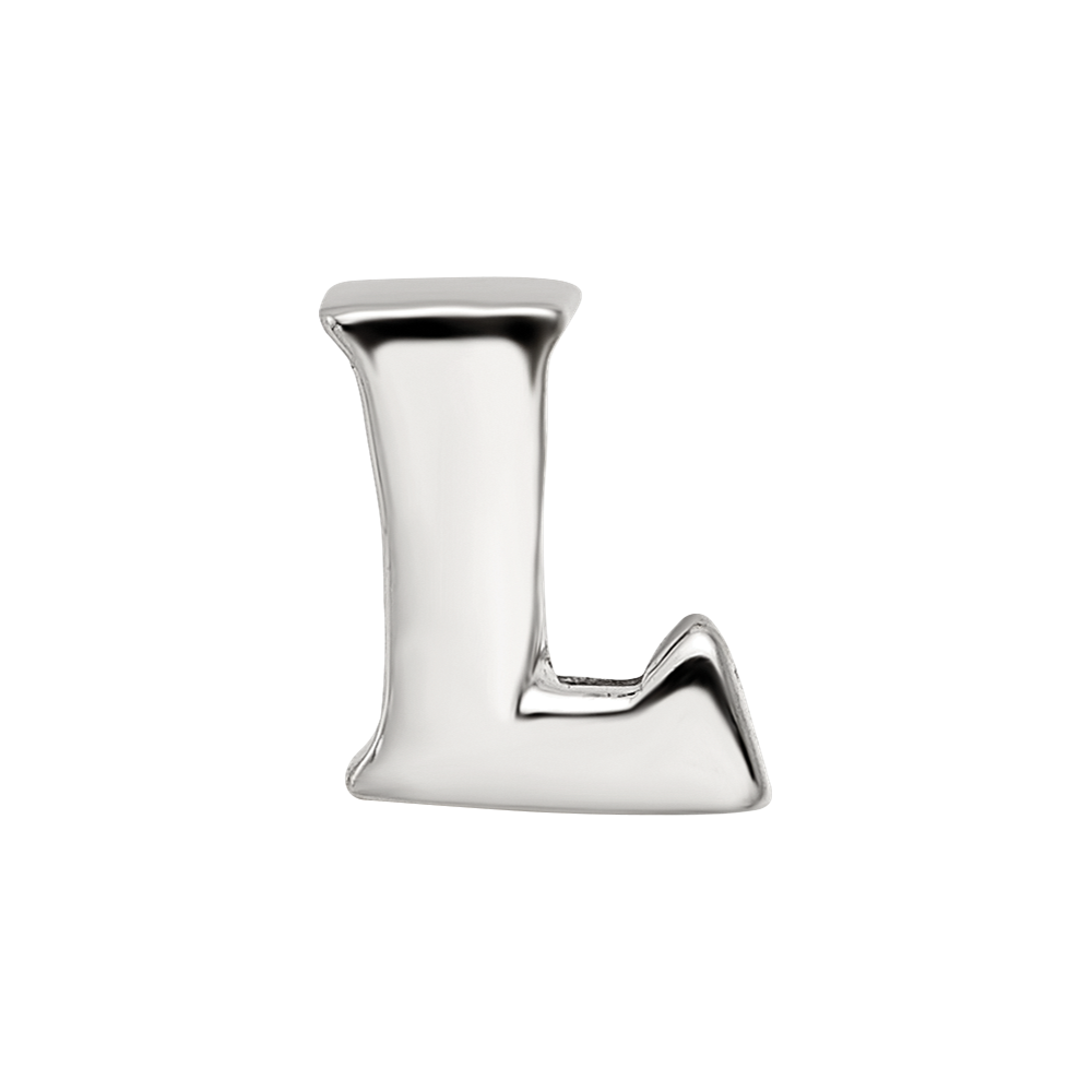 Sterling Silver Reflections Letter L Bead