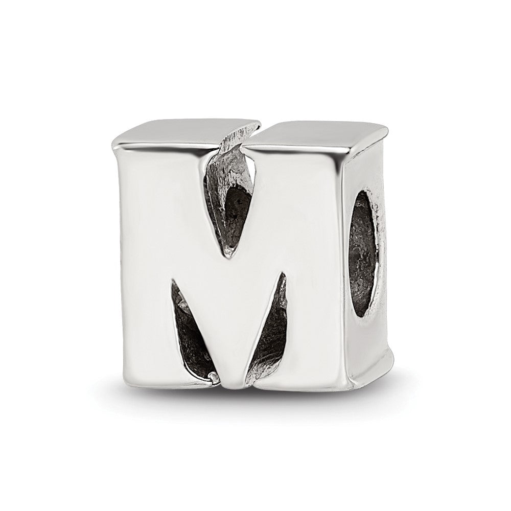 Sterling Silver Reflections Letter M Bead