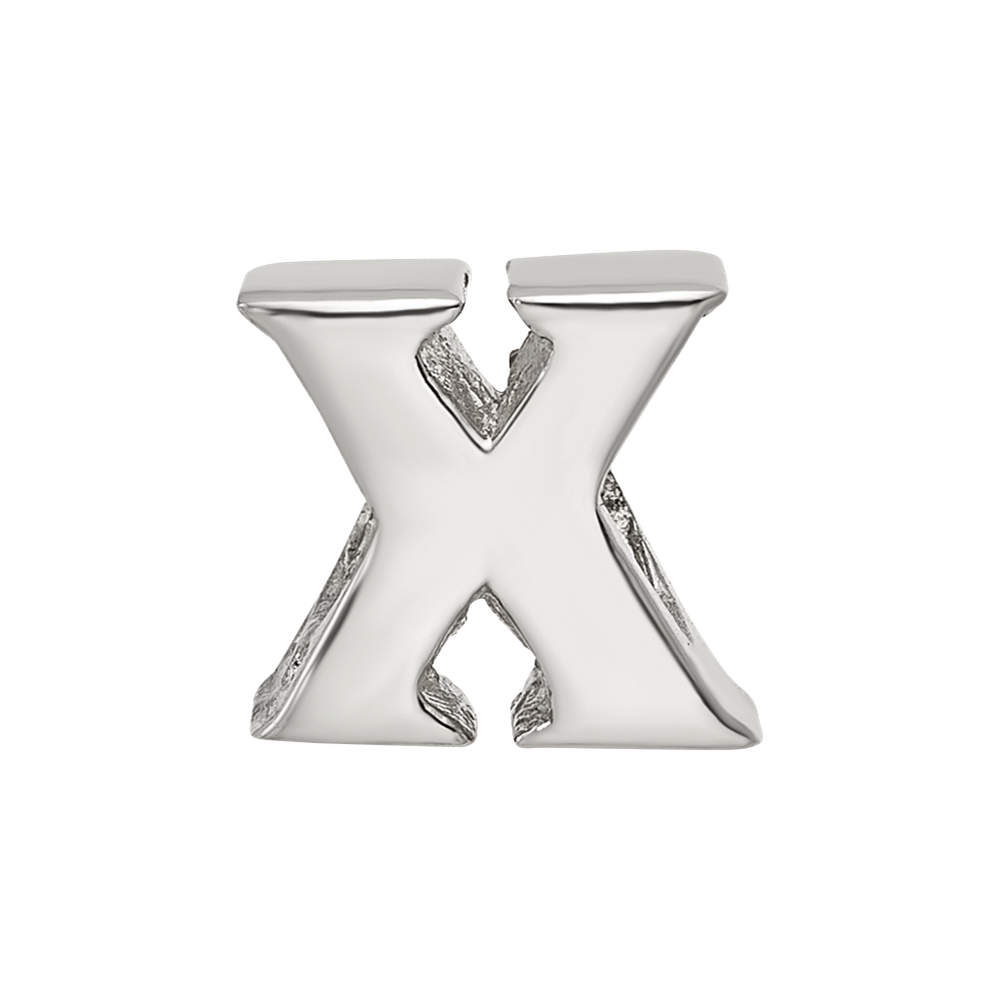 Sterling Silver Reflections Letter X Bead