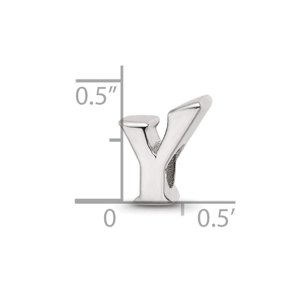 Sterling Silver Reflections Letter Y Bead