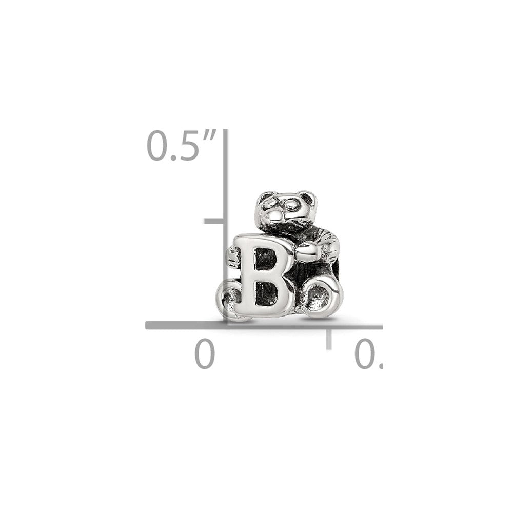 Sterling Silver Reflections Kids Letter B Bead