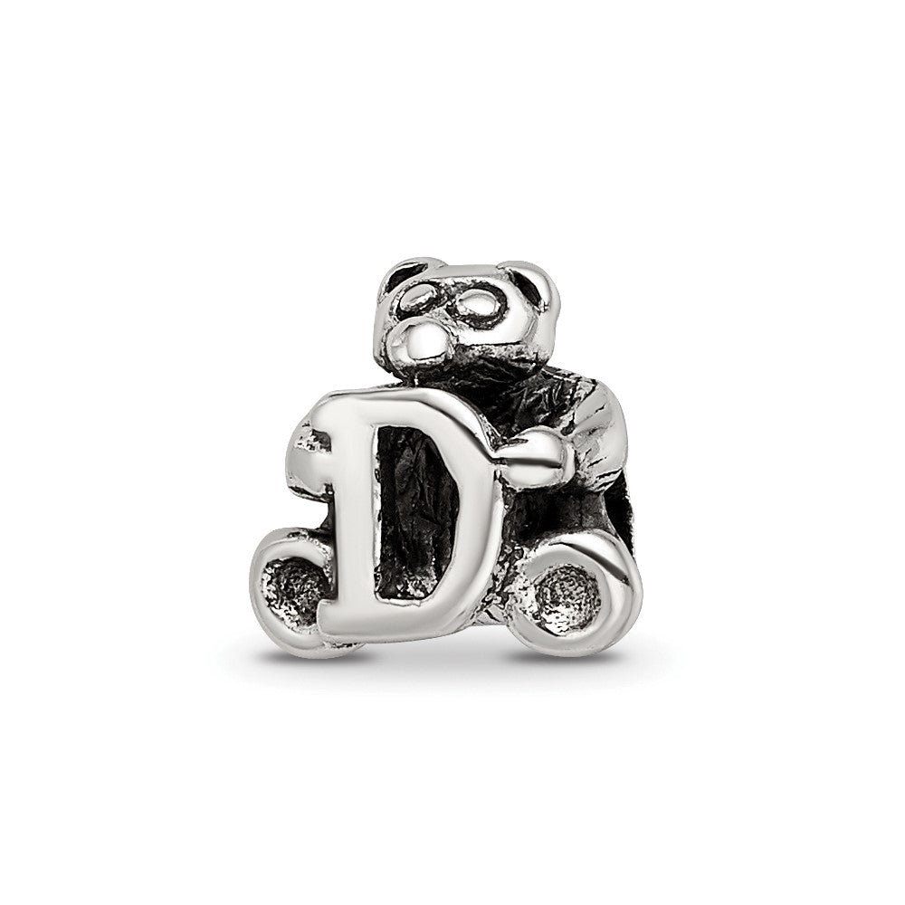 Sterling Silver Reflections Kids Letter D Bead