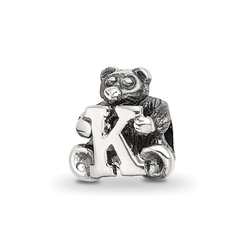 Sterling Silver Reflections Kids Letter K Bead