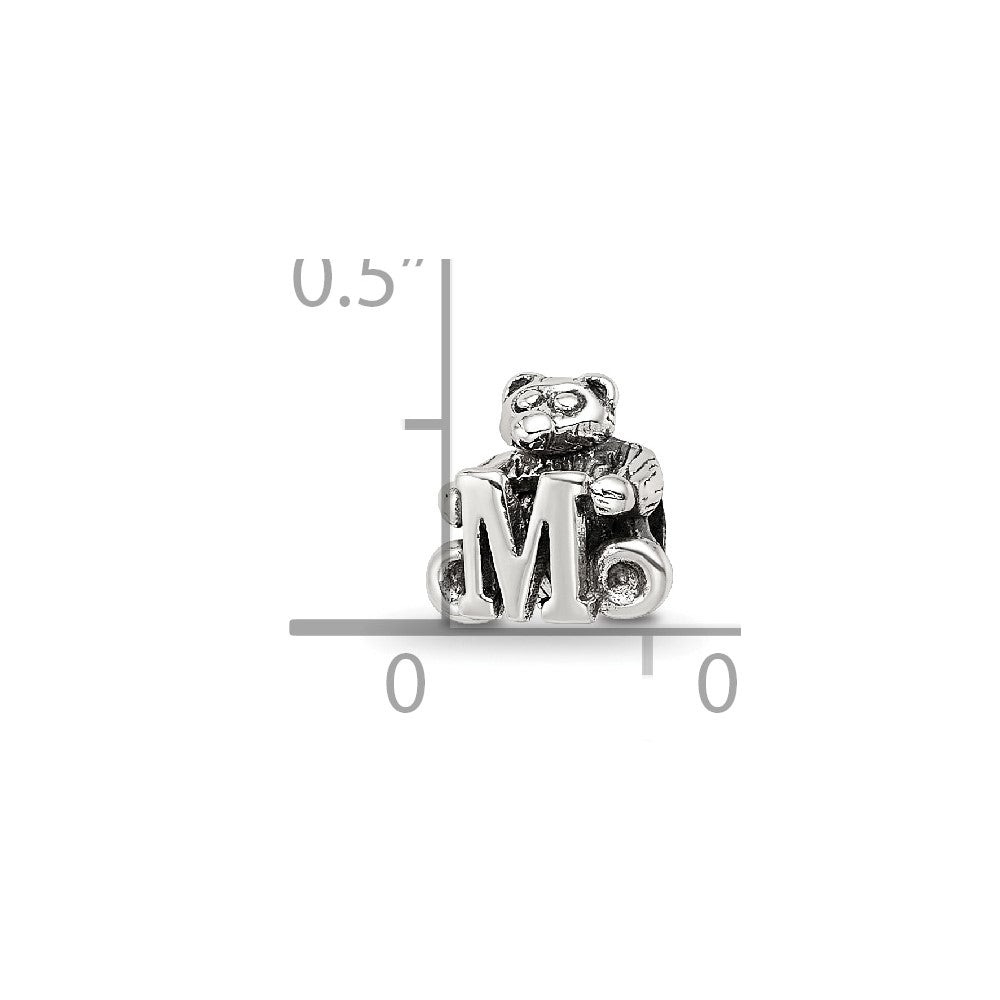 Sterling Silver Reflections Kids Letter M Bead