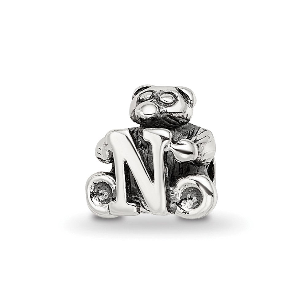 Sterling Silver Reflections Kids Letter N Bead