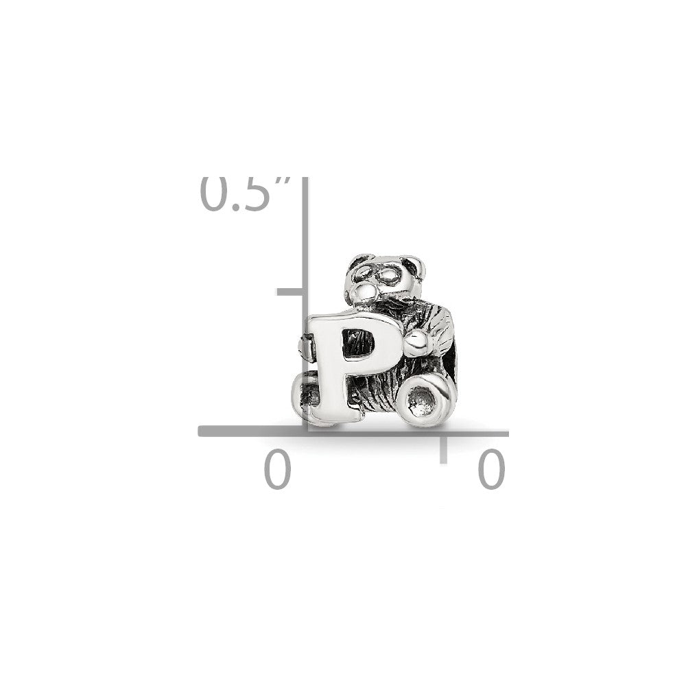 Sterling Silver Reflections Kids Letter P Bead