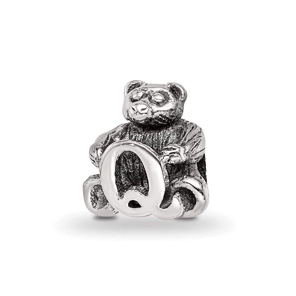 Sterling Silver Reflections Kids Letter Q Bead