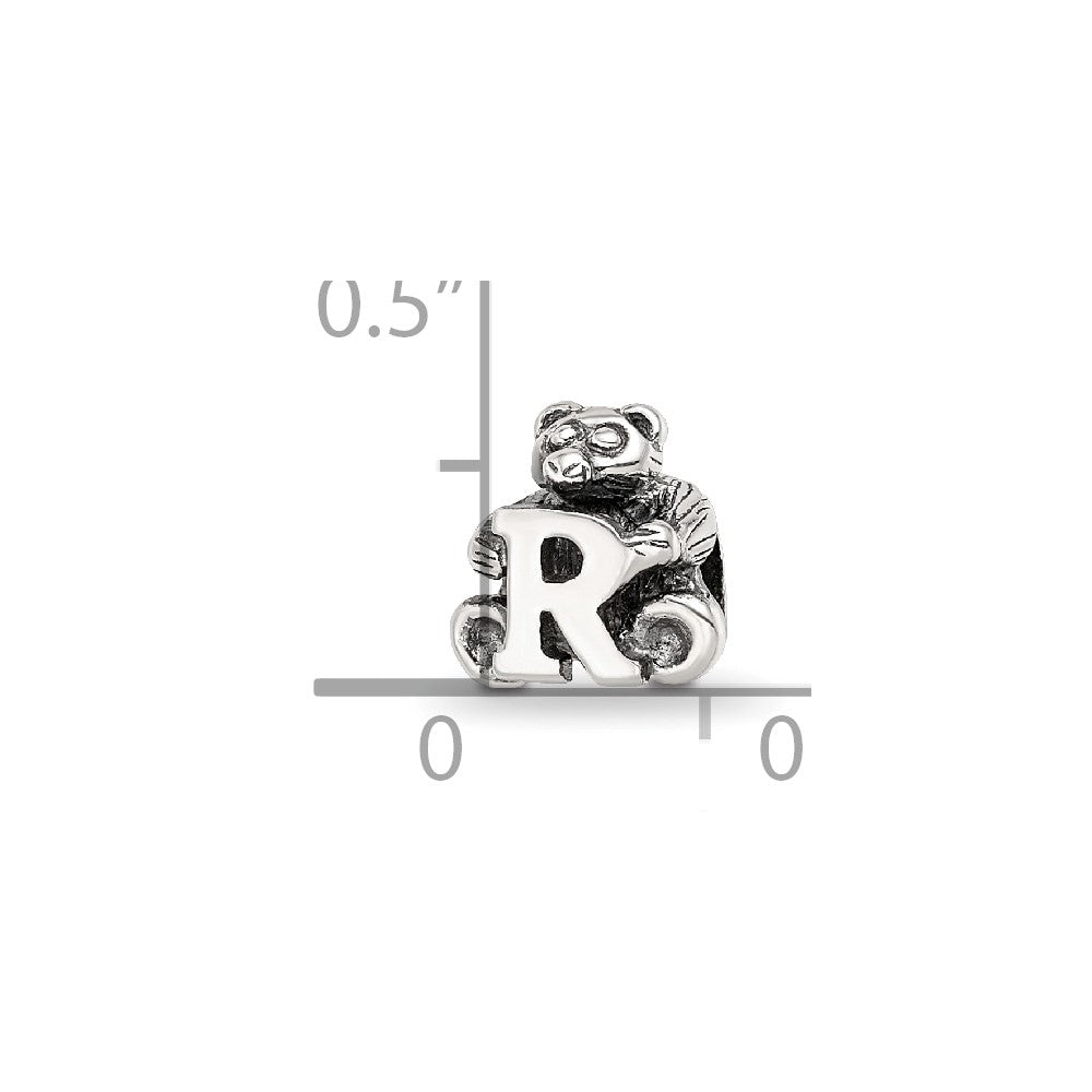 Sterling Silver Reflections Kids Letter R Bead