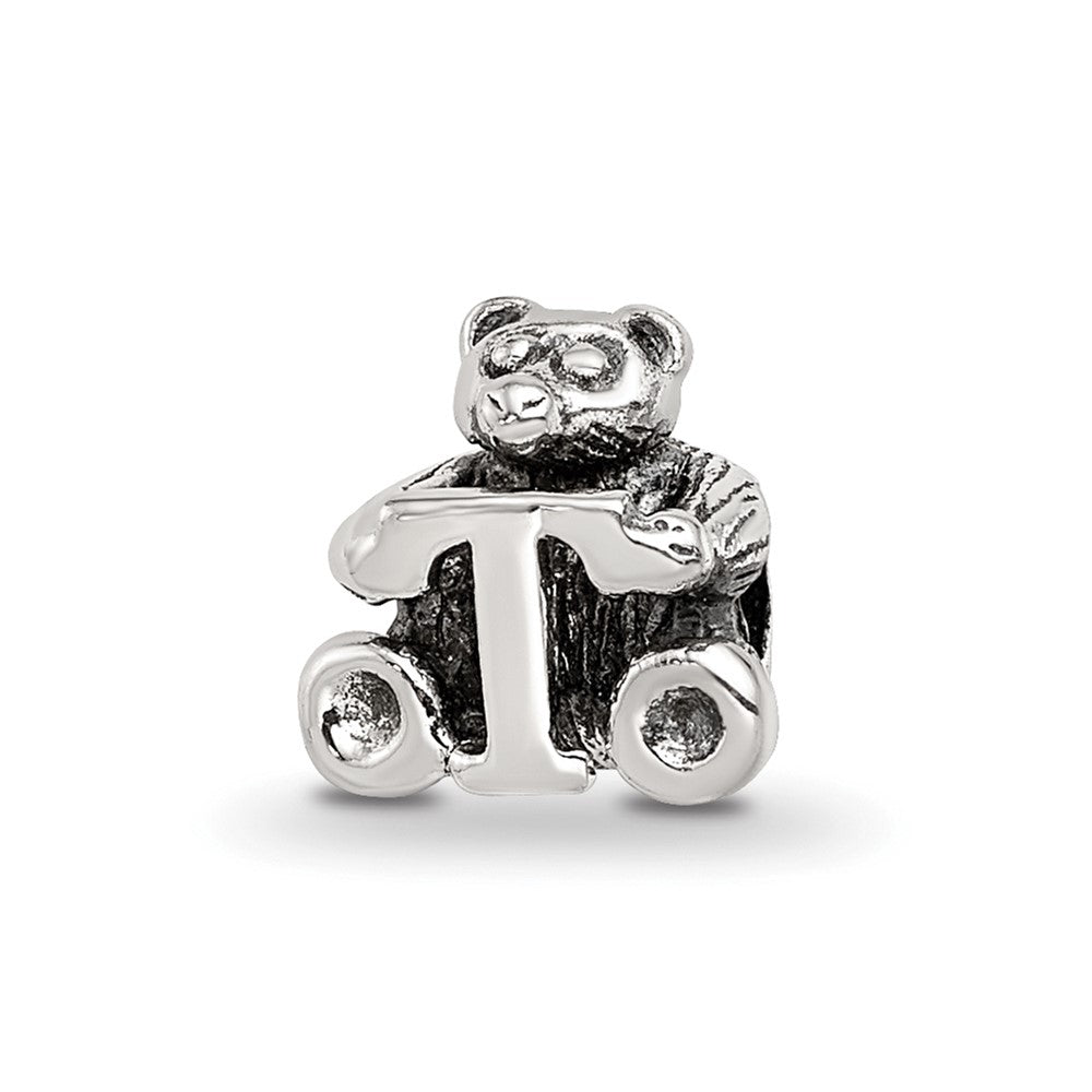 Sterling Silver Reflections Kids Letter T Bead