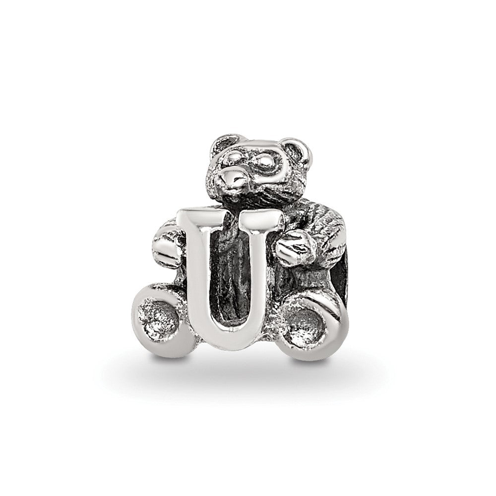 Sterling Silver Reflections Kids Letter U Bead