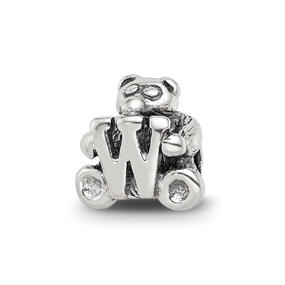 Sterling Silver Reflections Kids Letter W Bead