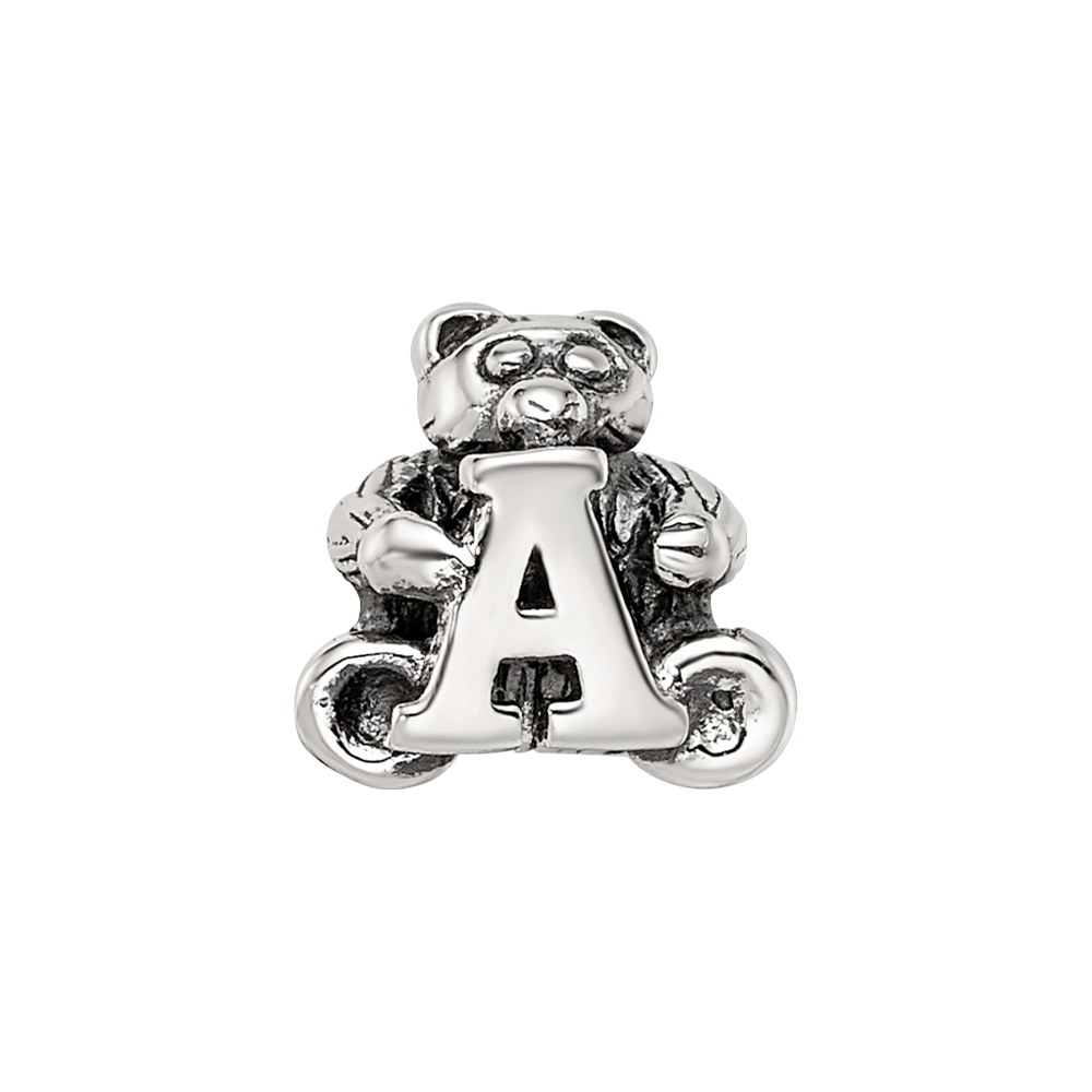 Sterling Silver Reflections Kids Letter A Bead