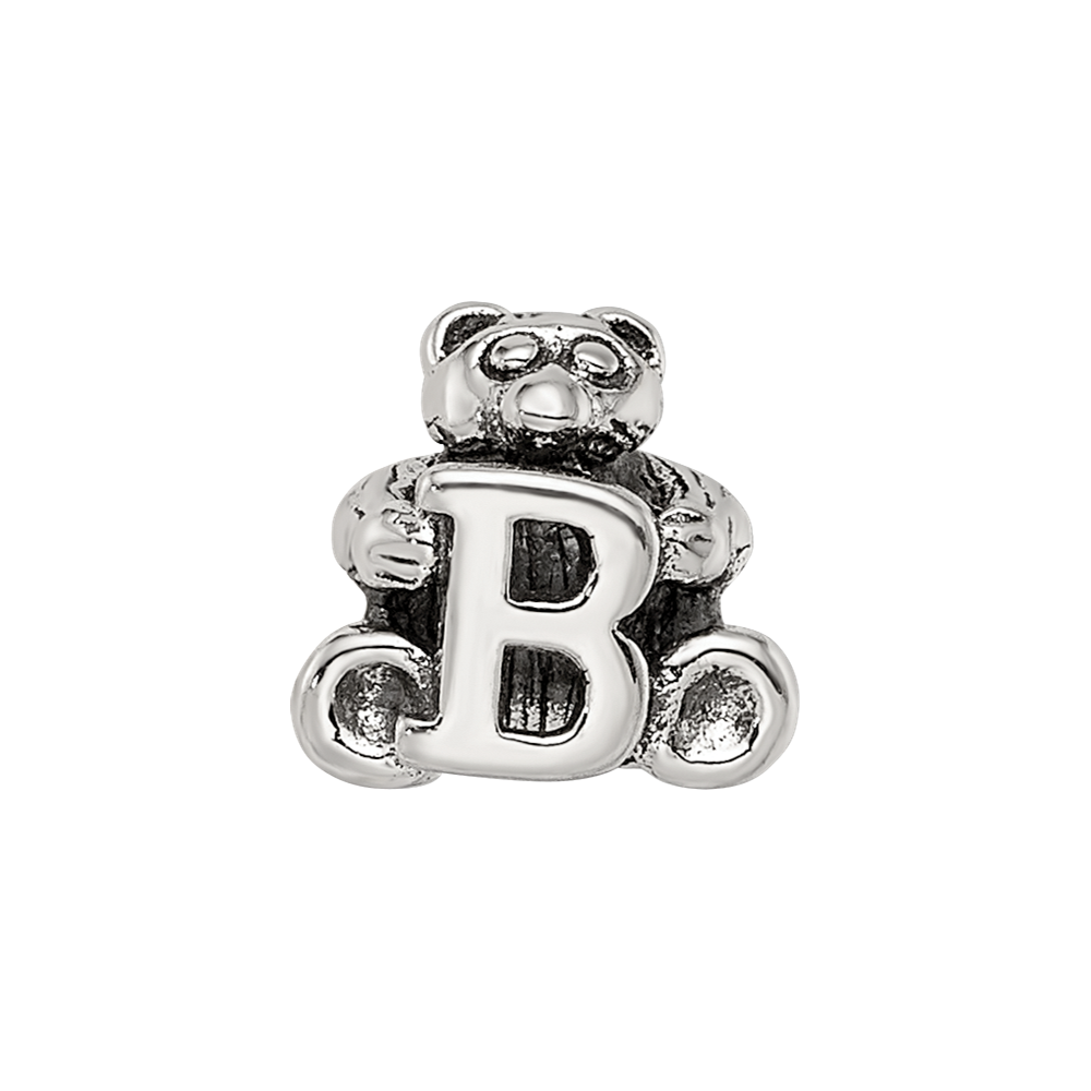 Sterling Silver Reflections Kids Letter B Bead