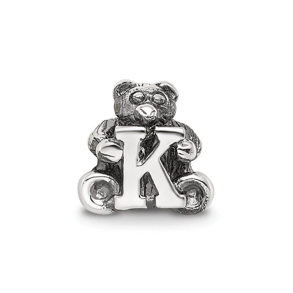 Sterling Silver Reflections Kids Letter K Bead