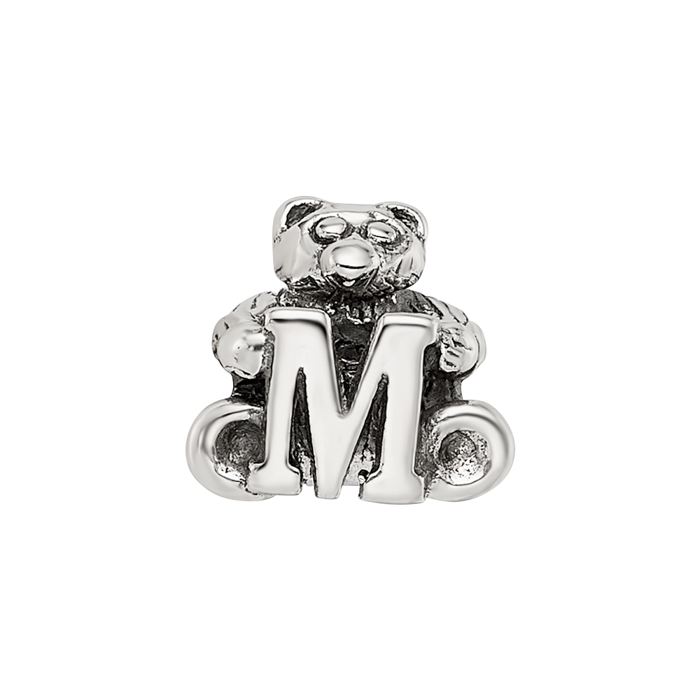 Sterling Silver Reflections Kids Letter M Bead