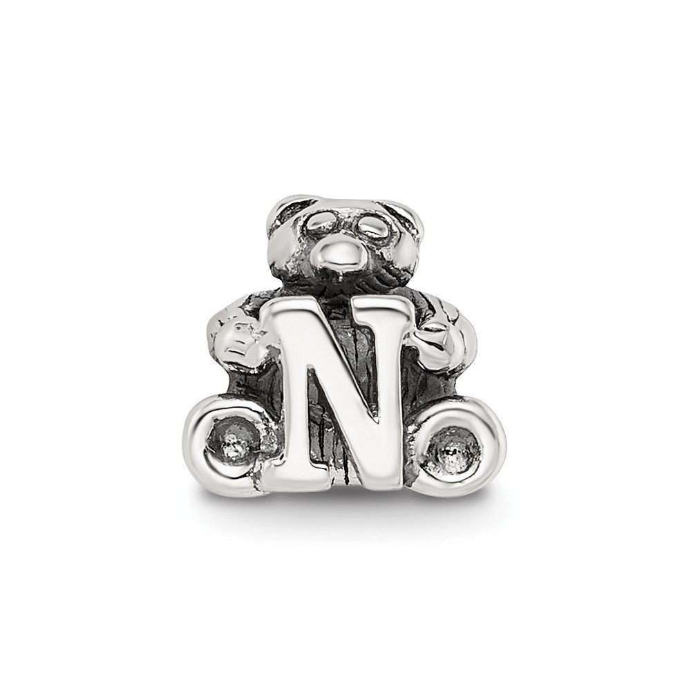 Sterling Silver Reflections Kids Letter N Bead