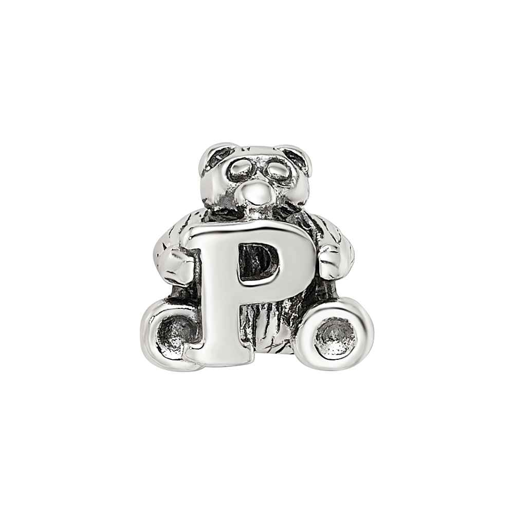 Sterling Silver Reflections Kids Letter P Bead