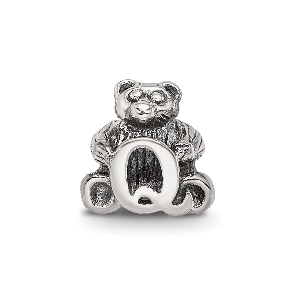 Sterling Silver Reflections Kids Letter Q Bead