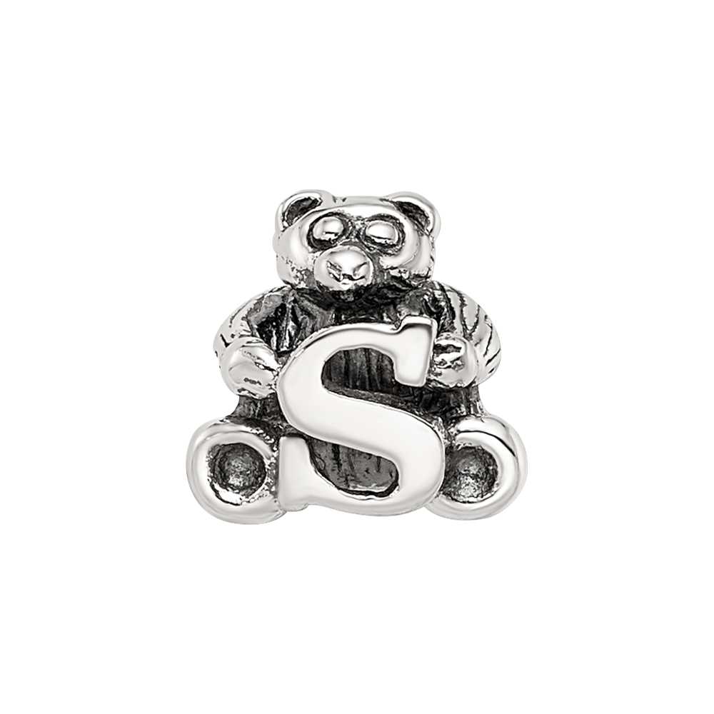 Sterling Silver Reflections Kids Letter S Bead