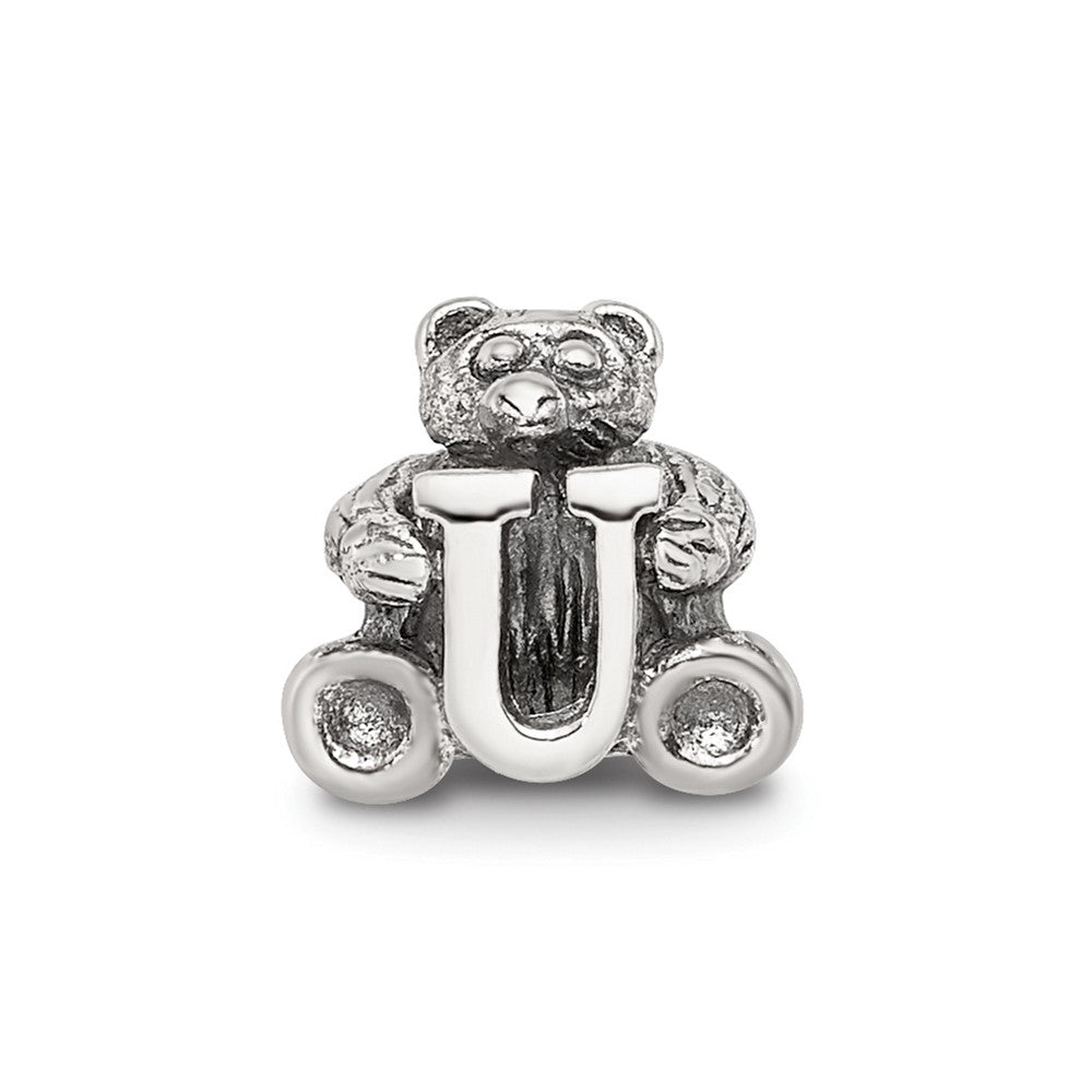 Sterling Silver Reflections Kids Letter U Bead