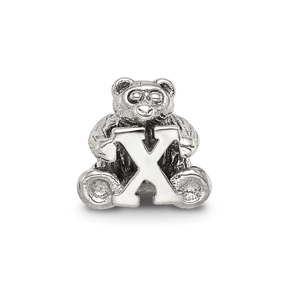 Sterling Silver Reflections Kids Letter X Bead