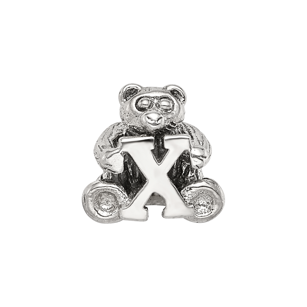 Sterling Silver Reflections Kids Letter X Bead