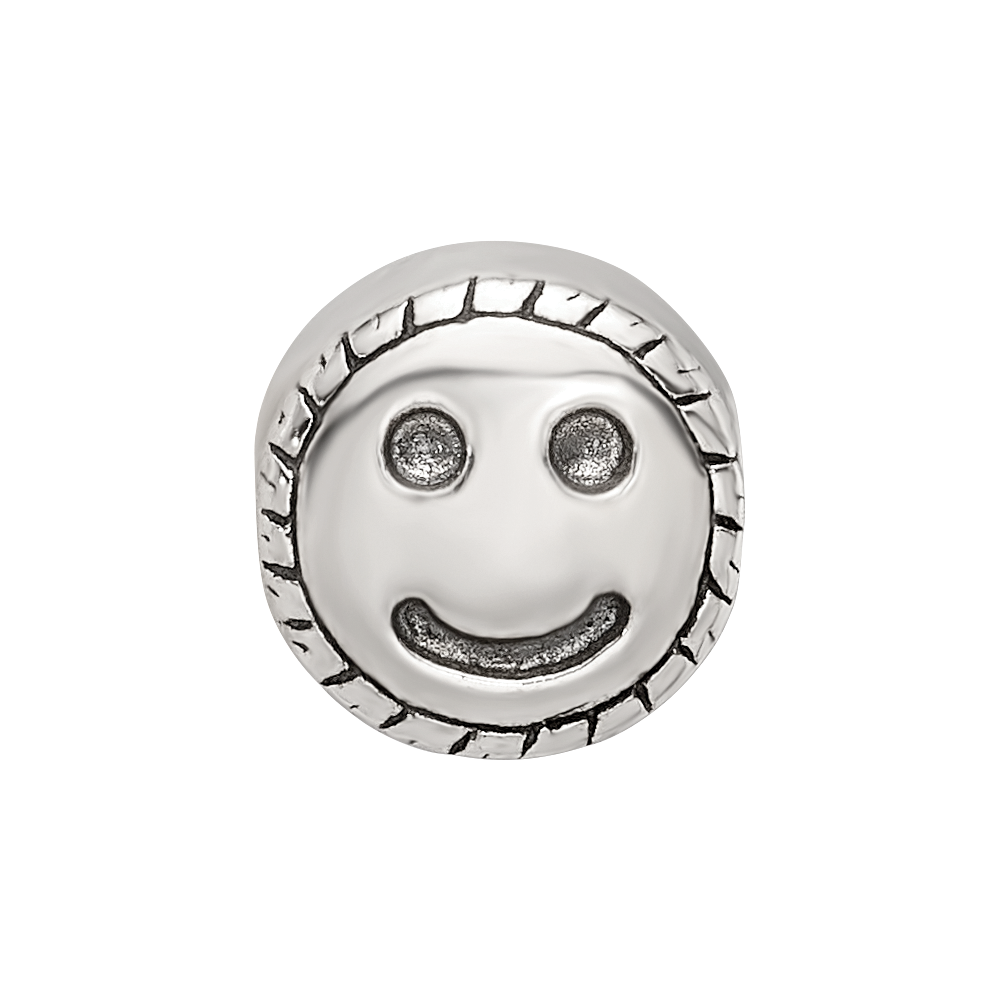 Sterling Silver Reflections Kids Smiley Face Bead