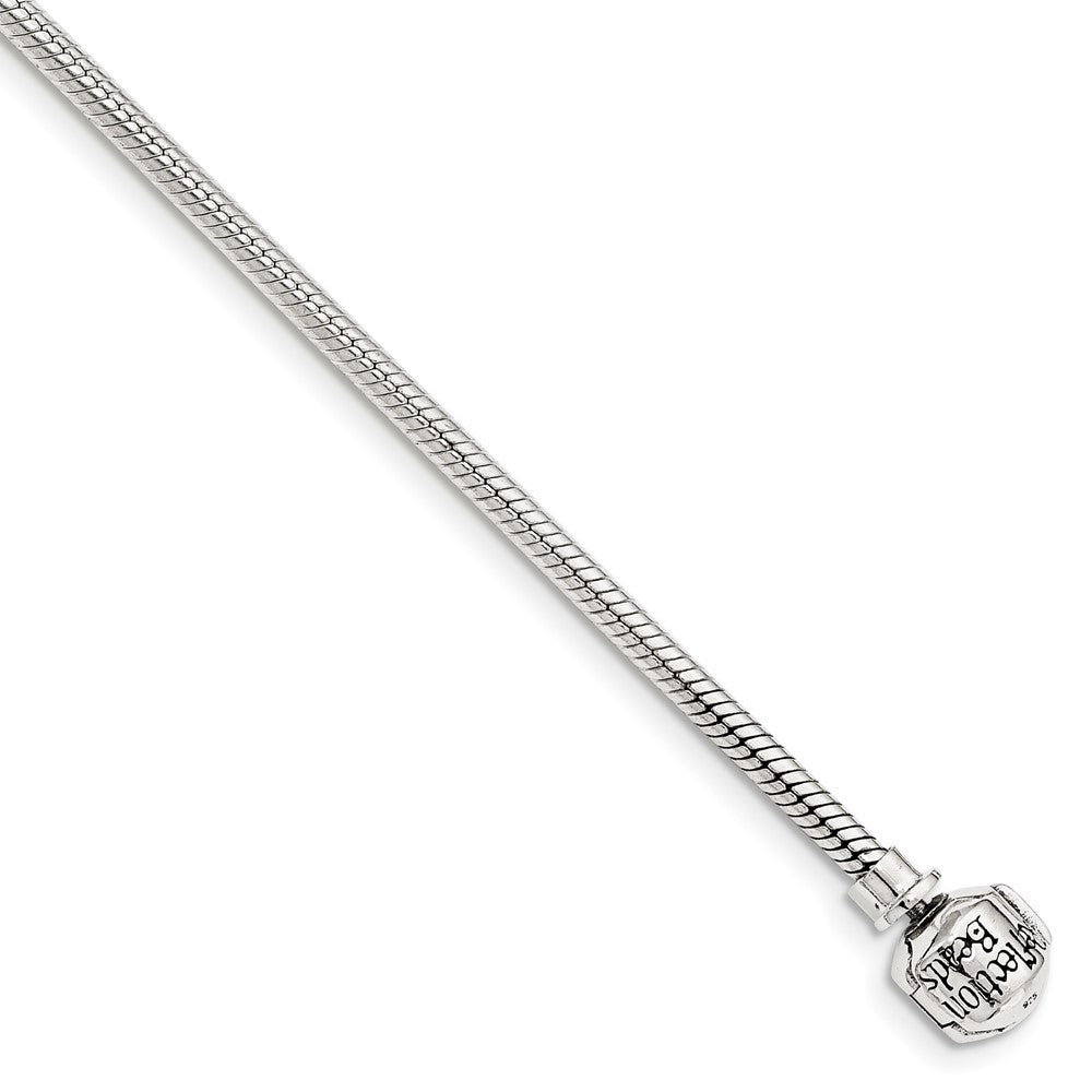 Sterling Silver Reflections Hinged Clasp Bead Necklace