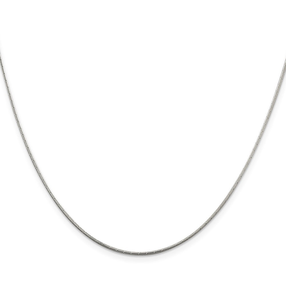 Sterling Silver 1.2mm Patterned Diamond-cut Snake Chain