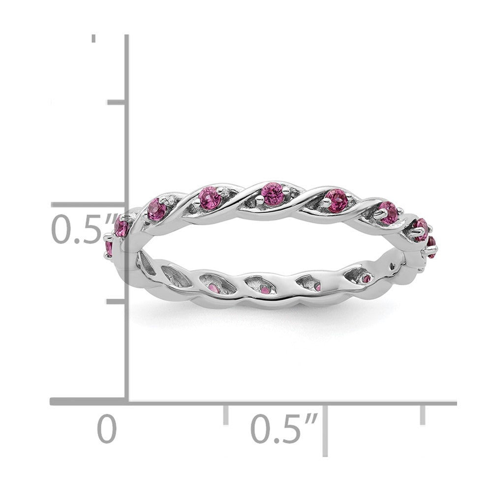 Sterling Silver Stackable Expressions Rhodolite Garnet Ring