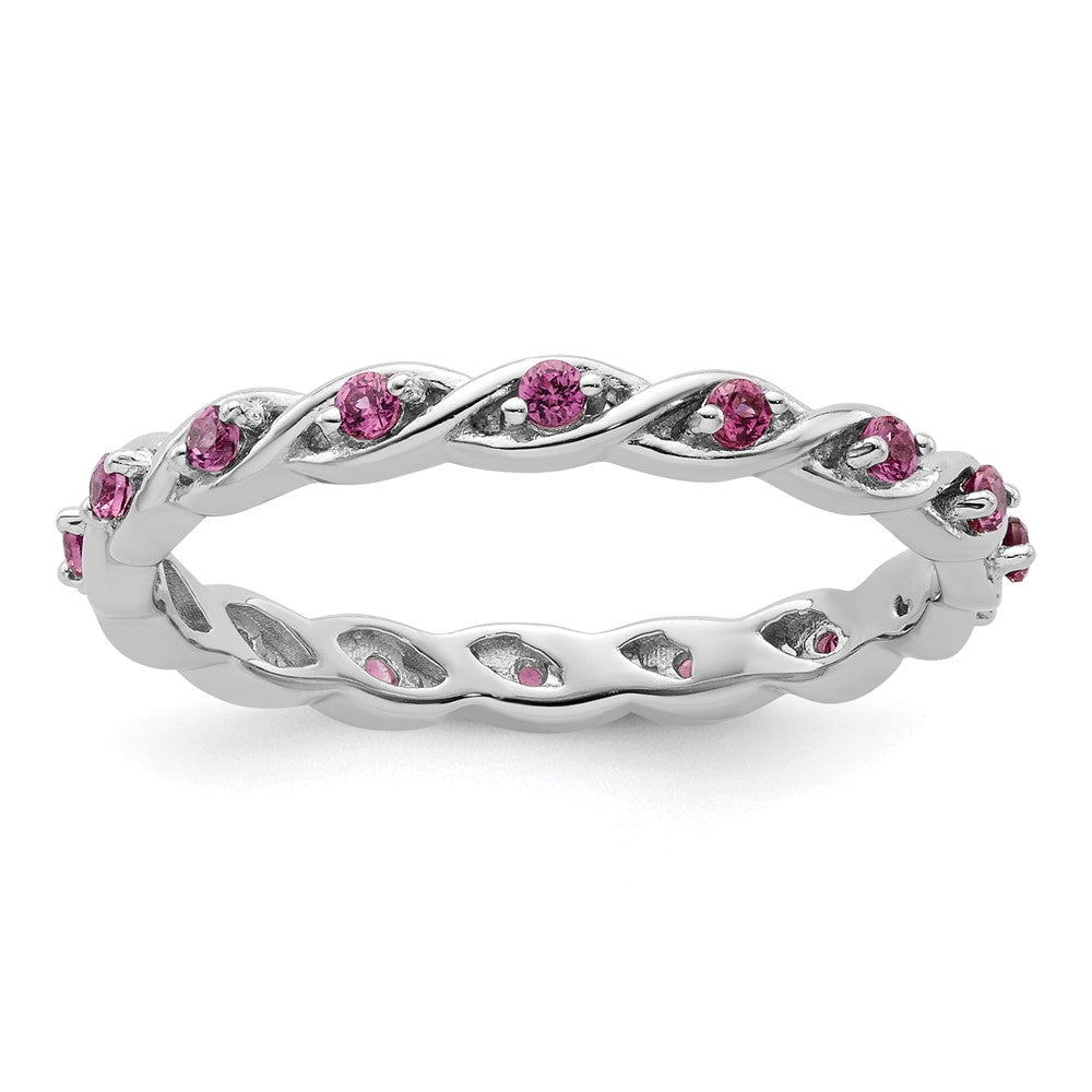 Sterling Silver Stackable Expressions Rhodolite Garnet Ring