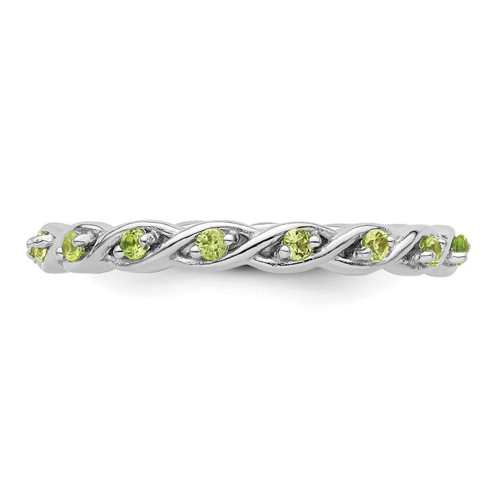 Sterling Silver Stackable Expressions Peridot Ring