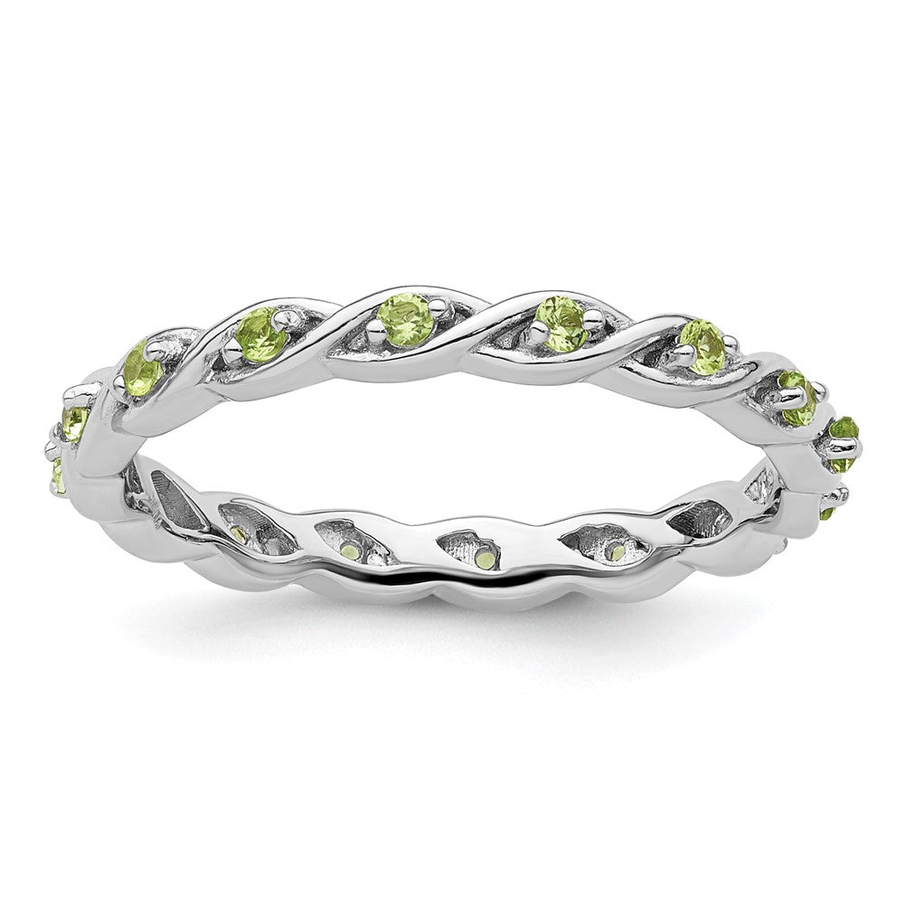 Sterling Silver Stackable Expressions Peridot Ring