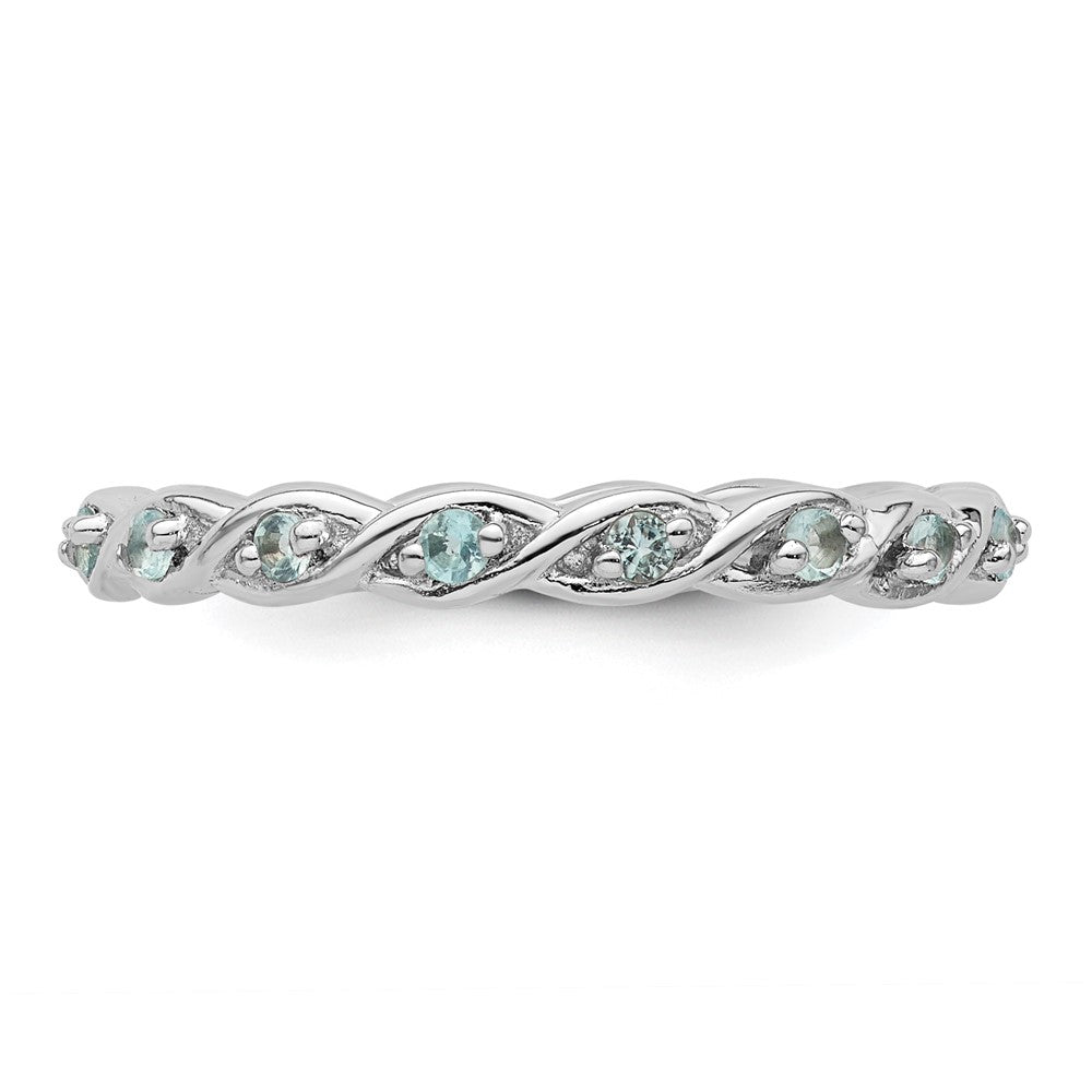 Sterling Silver Stackable Expressions Blue Topaz Ring