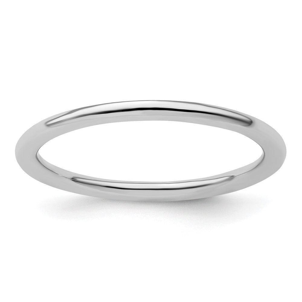 Sterling Silver Stackable Expressions Rhodium Polished Ring