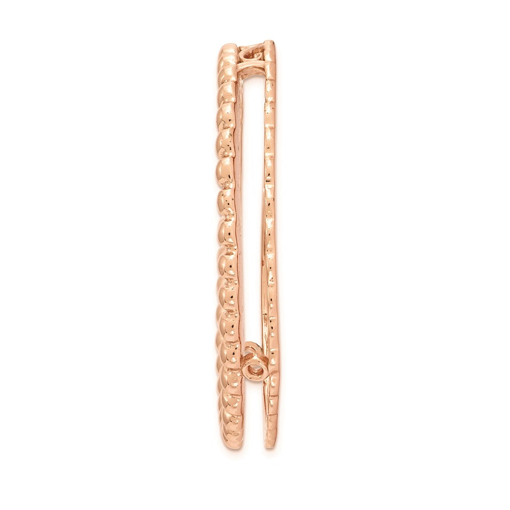 Sterling Silver Stackable Expressions Rose-tone Large Chain Slide