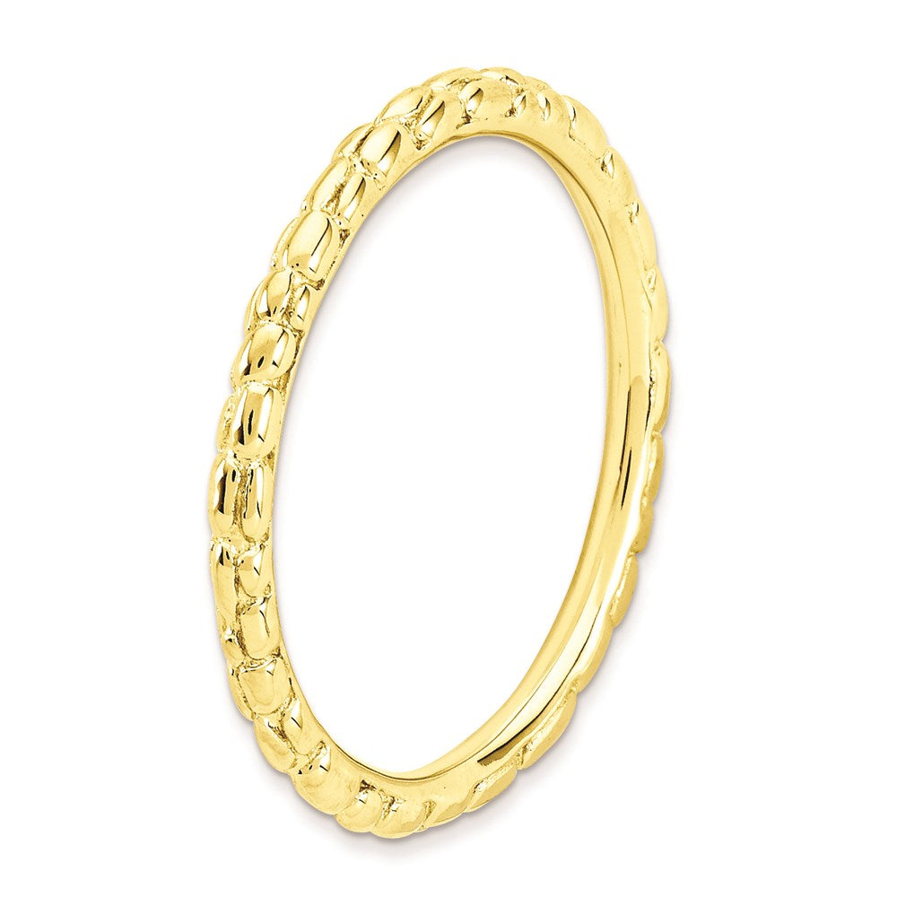 Sterling Silver Stackable Expressions Gold-plated Twisted Ring