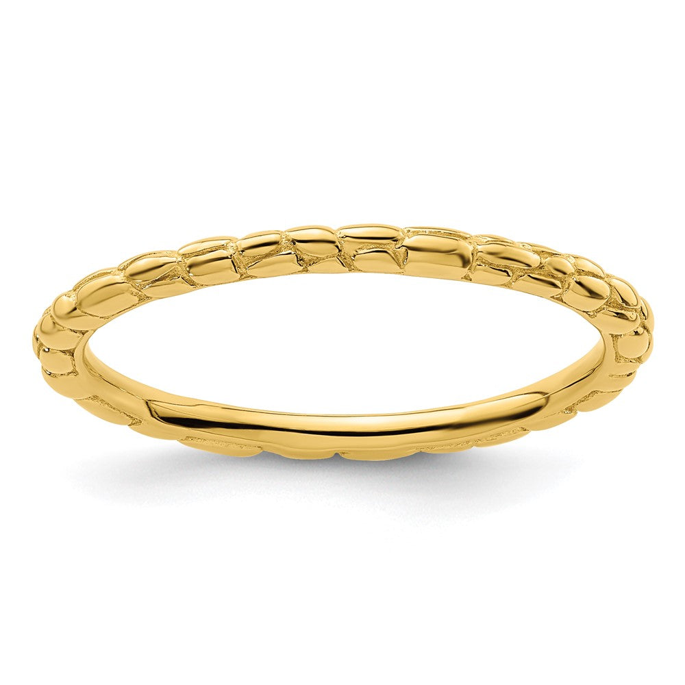 Sterling Silver Stackable Expressions Gold-plated Twisted Ring