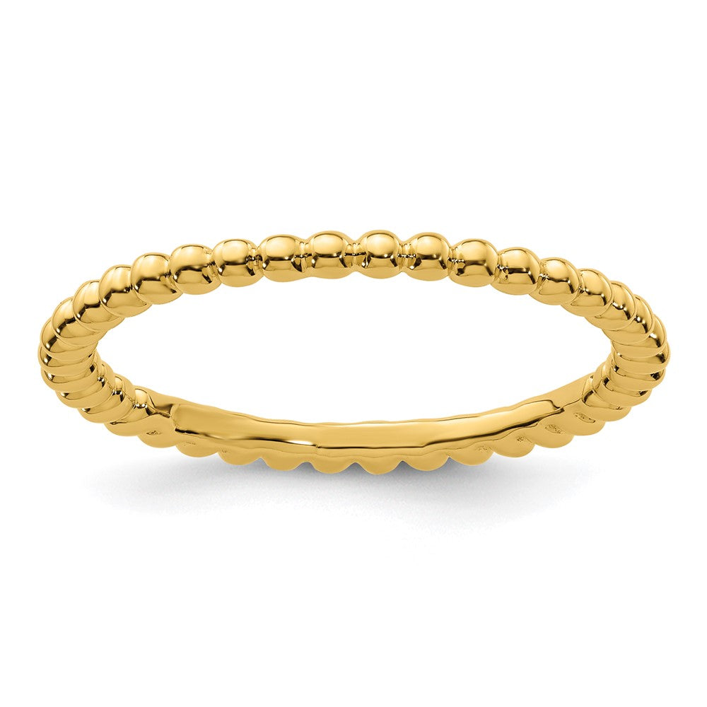 Sterling Silver Stackable Expressions Gold-plated Ring