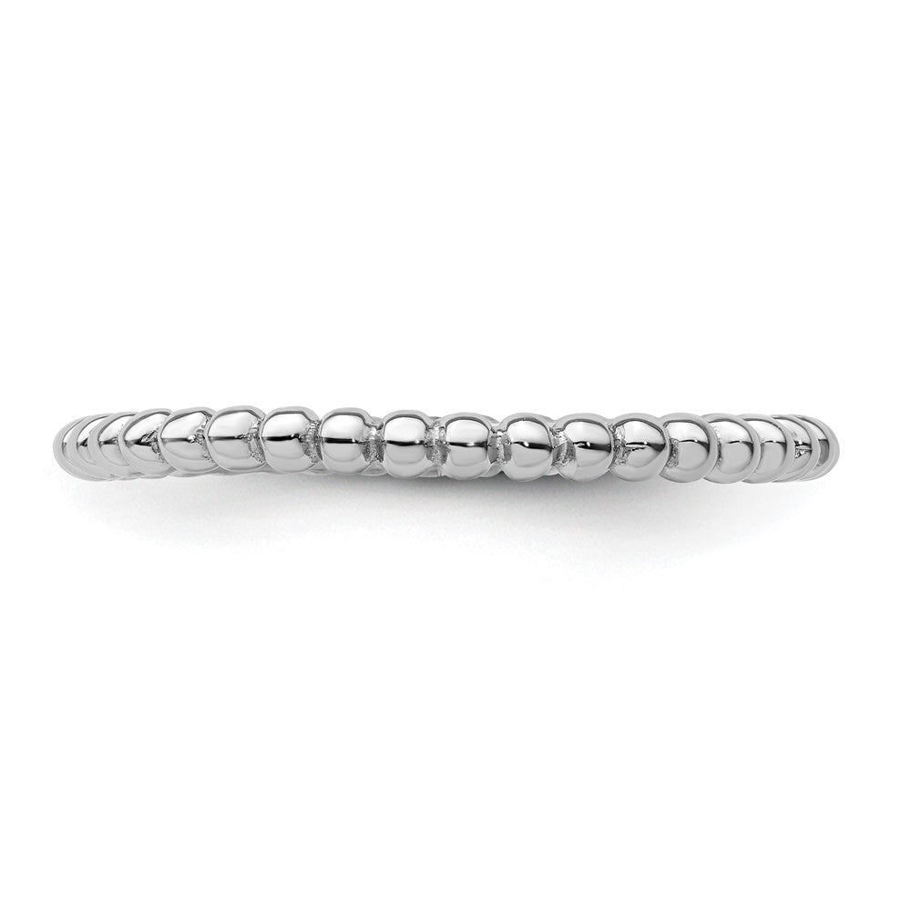 Sterling Silver Stackable Expressions Rhodium Ring