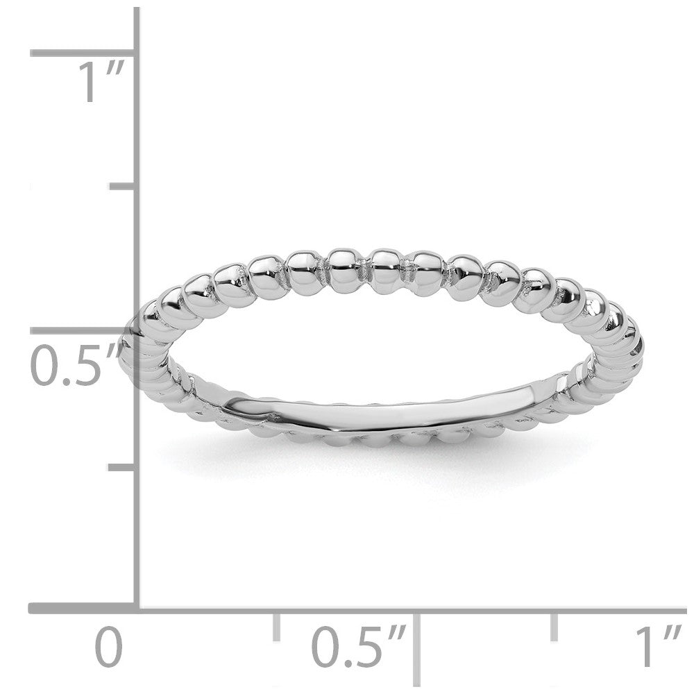 Sterling Silver Stackable Expressions Rhodium Ring